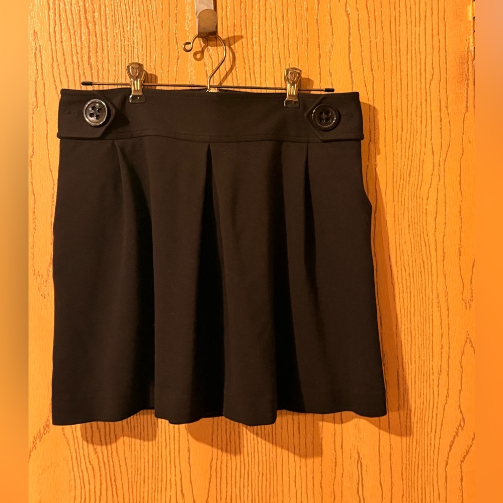 Express Black Mini Skirt with Button Accents